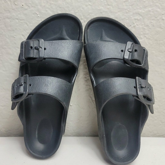 Birkenstock Sandals Kids Size 29 Arizona EVA Casual Slide Black Rubber - Picture 4 of 7